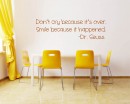 Don't Cry Quotes Wall Art Stickers